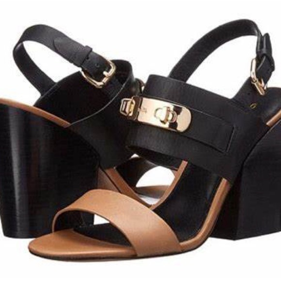 Coach dennis nude black semi matte calf